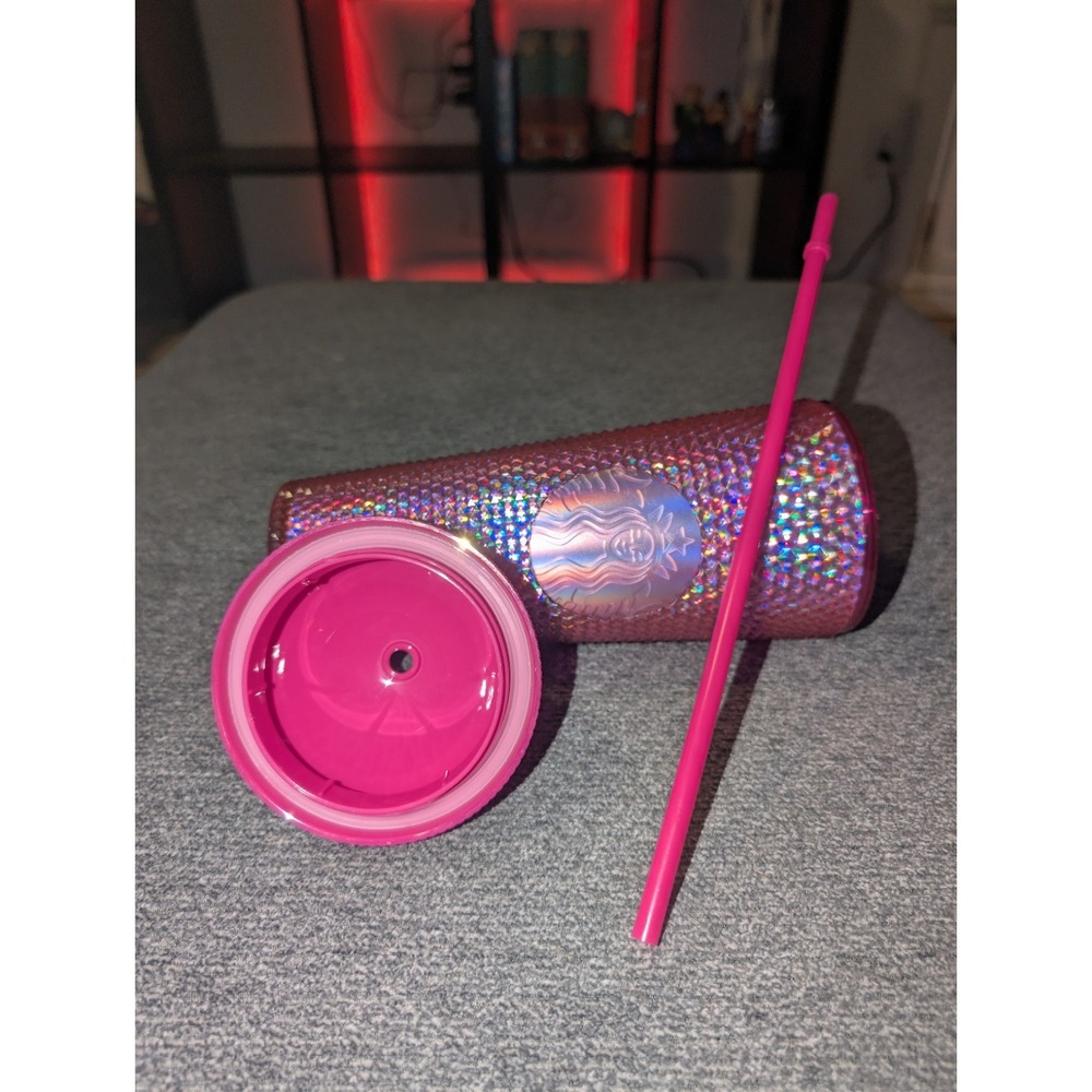 Starbucks pink studded 2024 24oz Tumbler - Picture 10 of 10